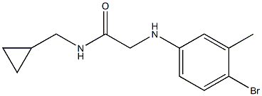 2-[(4-bromo-3-methylphenyl)amino]-N-(cyclopropylmethyl)acetamide Struktur