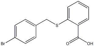 2-[(4-bromobenzyl)thio]benzoic acid Struktur