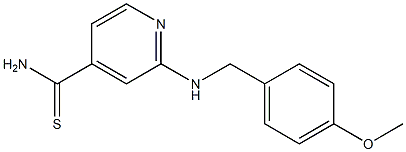 2-[(4-methoxybenzyl)amino]pyridine-4-carbothioamide Struktur