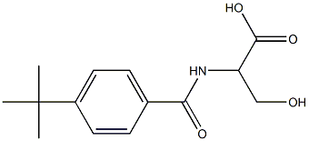 2-[(4-tert-butylbenzoyl)amino]-3-hydroxypropanoic acid Struktur