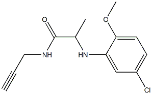 2-[(5-chloro-2-methoxyphenyl)amino]-N-(prop-2-yn-1-yl)propanamide Struktur