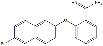 2-[(6-bromo-2-naphthyl)oxy]pyridine-3-carboximidamide Struktur