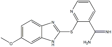 2-[(6-methoxy-1H-1,3-benzodiazol-2-yl)sulfanyl]pyridine-3-carboximidamide Struktur