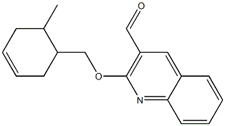 2-[(6-methylcyclohex-3-en-1-yl)methoxy]quinoline-3-carbaldehyde Struktur