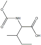 2-[(methoxycarbonyl)amino]-3-methylpentanoic acid Struktur