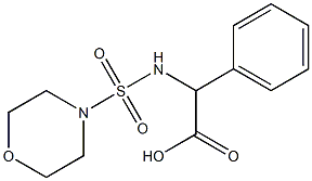 2-[(morpholine-4-sulfonyl)amino]-2-phenylacetic acid Struktur