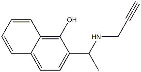 2-[1-(prop-2-yn-1-ylamino)ethyl]naphthalen-1-ol Struktur