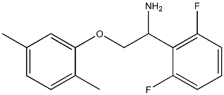 2-[1-amino-2-(2,5-dimethylphenoxy)ethyl]-1,3-difluorobenzene Struktur