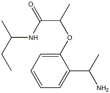 2-[2-(1-aminoethyl)phenoxy]-N-(butan-2-yl)propanamide Struktur