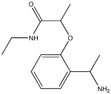 2-[2-(1-aminoethyl)phenoxy]-N-ethylpropanamide Struktur