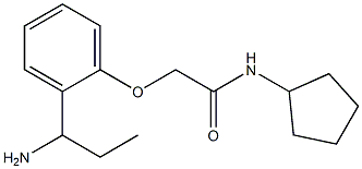 2-[2-(1-aminopropyl)phenoxy]-N-cyclopentylacetamide Struktur