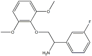 2-[2-amino-2-(3-fluorophenyl)ethoxy]-1,3-dimethoxybenzene Struktur