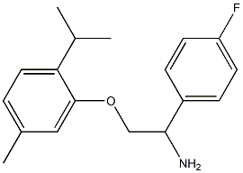 2-[2-amino-2-(4-fluorophenyl)ethoxy]-4-methyl-1-(propan-2-yl)benzene Struktur