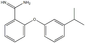 2-[3-(propan-2-yl)phenoxy]benzene-1-carboximidamide Struktur