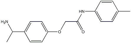 2-[4-(1-aminoethyl)phenoxy]-N-(4-methylphenyl)acetamide Struktur