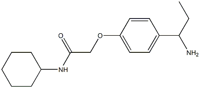 2-[4-(1-aminopropyl)phenoxy]-N-cyclohexylacetamide Struktur