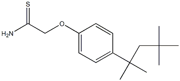 2-[4-(2,4,4-trimethylpentan-2-yl)phenoxy]ethanethioamide Struktur