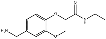 2-[4-(aminomethyl)-2-methoxyphenoxy]-N-ethylacetamide Struktur