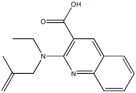 2-[ethyl(2-methylprop-2-en-1-yl)amino]quinoline-3-carboxylic acid Struktur