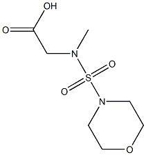 2-[methyl(morpholine-4-sulfonyl)amino]acetic acid Struktur