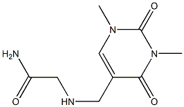 2-{[(1,3-dimethyl-2,4-dioxo-1,2,3,4-tetrahydropyrimidin-5-yl)methyl]amino}acetamide Struktur