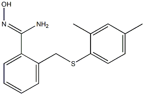 2-{[(2,4-dimethylphenyl)sulfanyl]methyl}-N'-hydroxybenzene-1-carboximidamide Struktur