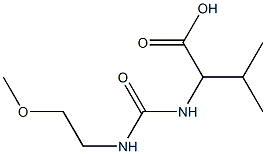 2-{[(2-methoxyethyl)carbamoyl]amino}-3-methylbutanoic acid Struktur