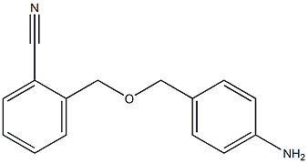 2-{[(4-aminophenyl)methoxy]methyl}benzonitrile Struktur