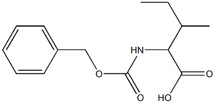 2-{[(benzyloxy)carbonyl]amino}-3-methylpentanoic acid Struktur