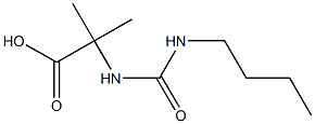 2-{[(butylamino)carbonyl]amino}-2-methylpropanoic acid Struktur