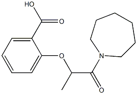 2-{[1-(azepan-1-yl)-1-oxopropan-2-yl]oxy}benzoic acid Struktur