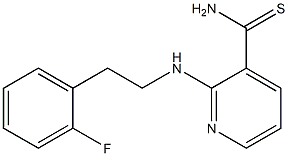 2-{[2-(2-fluorophenyl)ethyl]amino}pyridine-3-carbothioamide Struktur