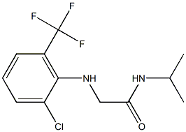 2-{[2-chloro-6-(trifluoromethyl)phenyl]amino}-N-(propan-2-yl)acetamide Struktur