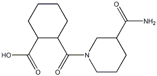 2-{[3-(aminocarbonyl)piperidin-1-yl]carbonyl}cyclohexanecarboxylic acid Struktur