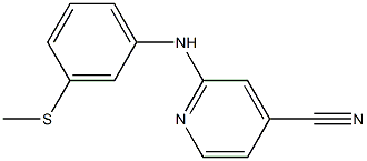 2-{[3-(methylthio)phenyl]amino}isonicotinonitrile Struktur