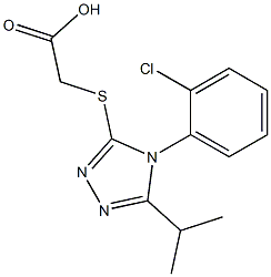 2-{[4-(2-chlorophenyl)-5-(propan-2-yl)-4H-1,2,4-triazol-3-yl]sulfanyl}acetic acid Struktur