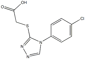 2-{[4-(4-chlorophenyl)-4H-1,2,4-triazol-3-yl]sulfanyl}acetic acid Struktur