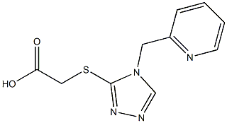 2-{[4-(pyridin-2-ylmethyl)-4H-1,2,4-triazol-3-yl]sulfanyl}acetic acid Struktur