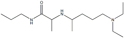 2-{[5-(diethylamino)pentan-2-yl]amino}-N-propylpropanamide Struktur