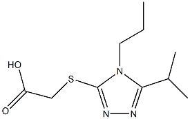 2-{[5-(propan-2-yl)-4-propyl-4H-1,2,4-triazol-3-yl]sulfanyl}acetic acid Struktur