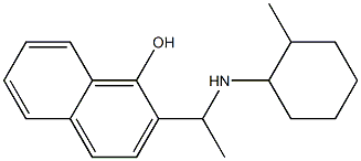 2-{1-[(2-methylcyclohexyl)amino]ethyl}naphthalen-1-ol Struktur