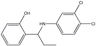 2-{1-[(3,4-dichlorophenyl)amino]propyl}phenol Struktur