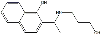 2-{1-[(3-hydroxypropyl)amino]ethyl}naphthalen-1-ol Struktur