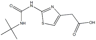 2-{2-[(tert-butylcarbamoyl)amino]-1,3-thiazol-4-yl}acetic acid Struktur