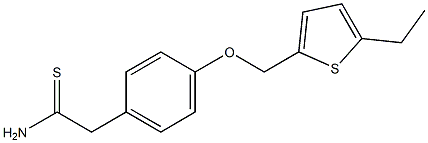 2-{4-[(5-ethylthiophen-2-yl)methoxy]phenyl}ethanethioamide Struktur