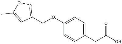 2-{4-[(5-methyl-1,2-oxazol-3-yl)methoxy]phenyl}acetic acid Struktur