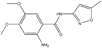 2-amino-4,5-dimethoxy-N-(5-methylisoxazol-3-yl)benzamide Struktur