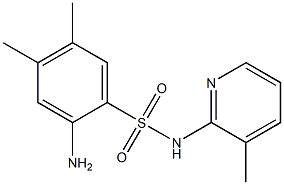 2-amino-4,5-dimethyl-N-(3-methylpyridin-2-yl)benzene-1-sulfonamide Struktur