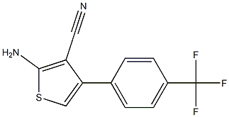 2-amino-4-[4-(trifluoromethyl)phenyl]thiophene-3-carbonitrile Struktur