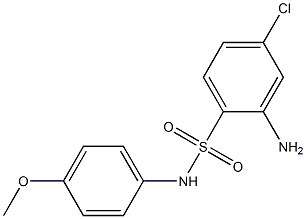 2-amino-4-chloro-N-(4-methoxyphenyl)benzene-1-sulfonamide Struktur